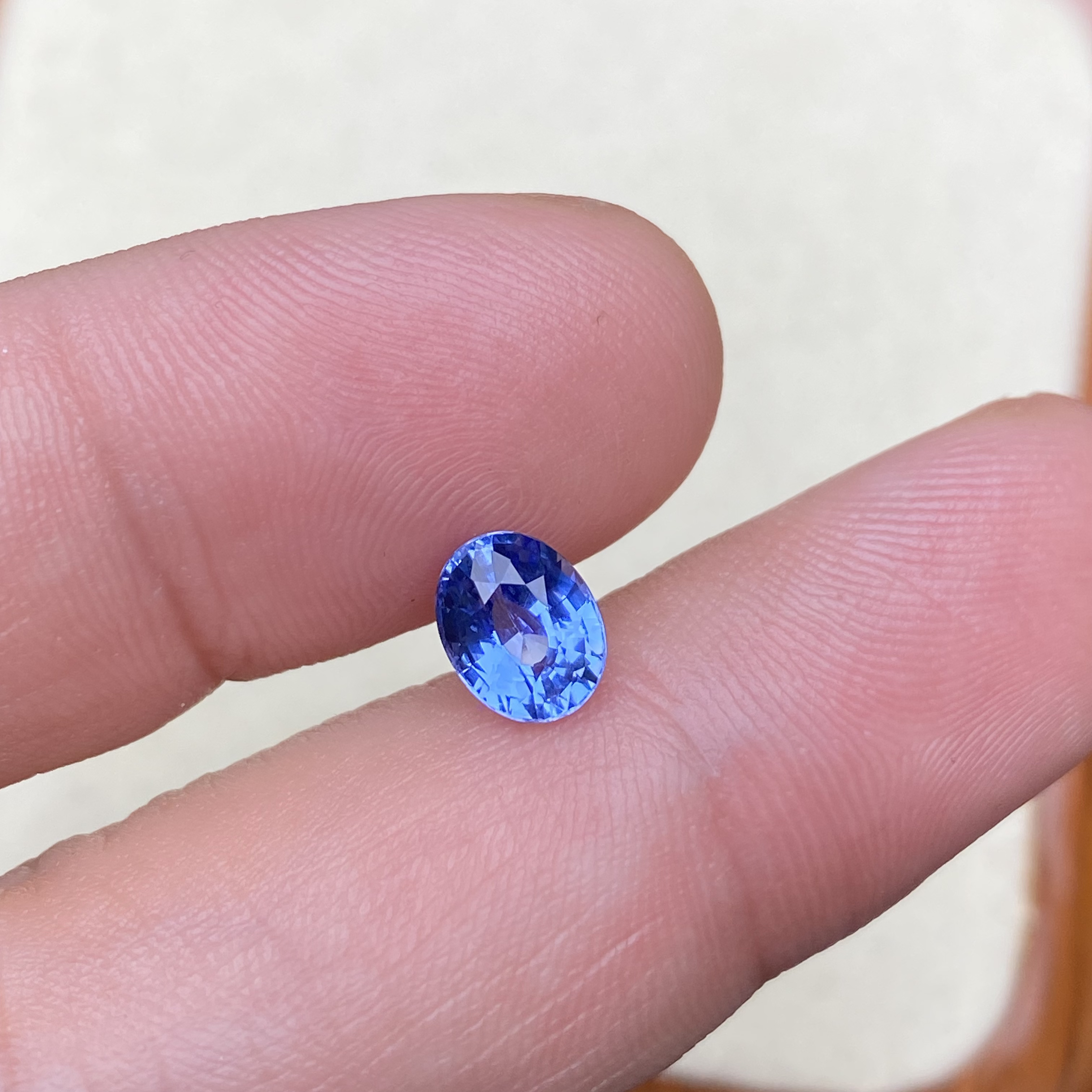 1046960H1.18ct6.89*5.4*3.8矢车菊VB蓝宝石裸石戒面GUILD大证