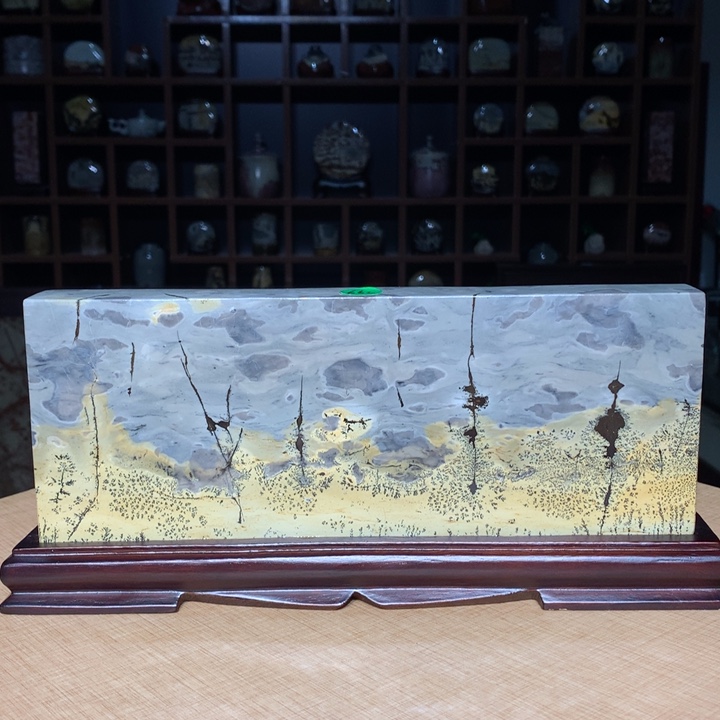 广西国画石摆件，观赏收藏