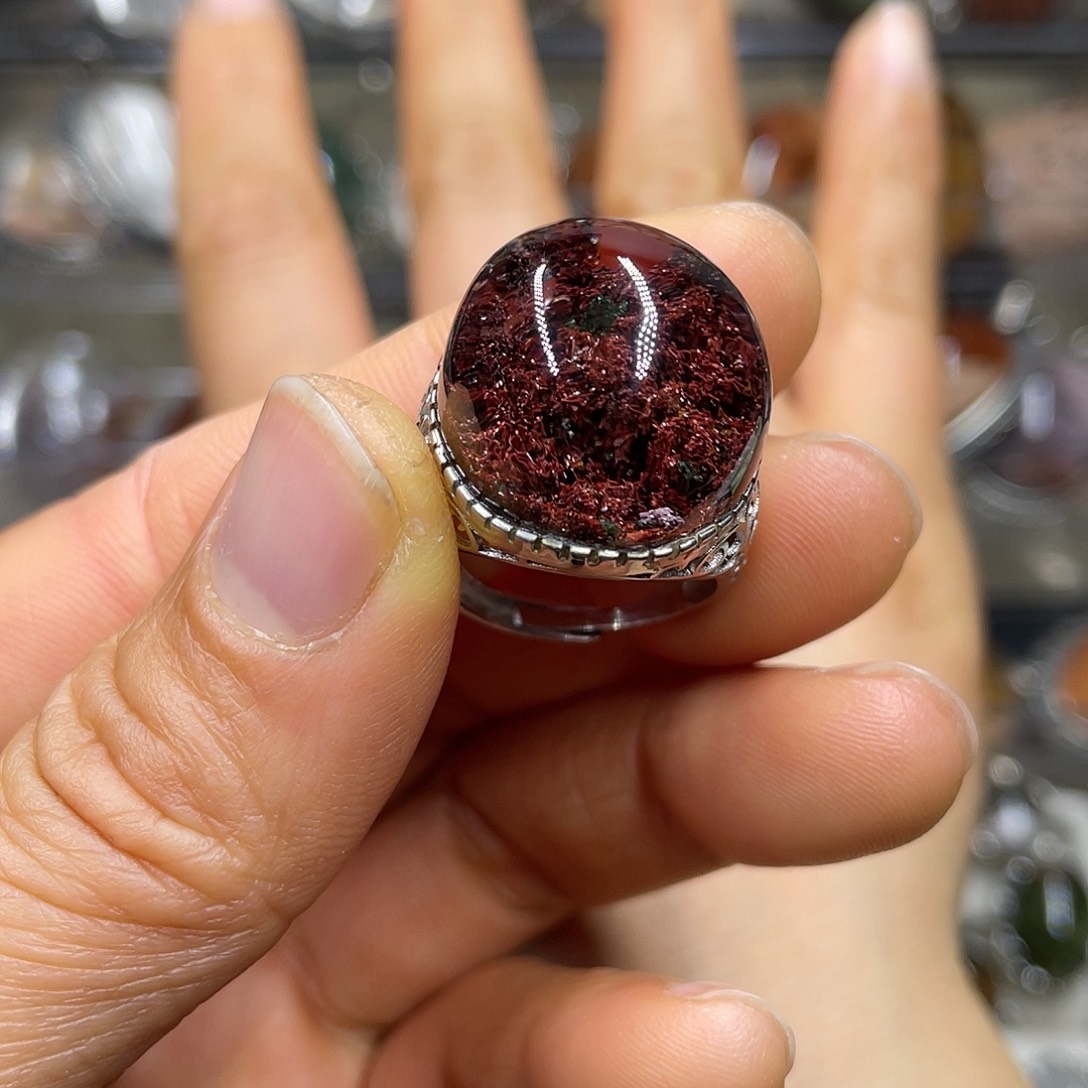【闪购商品】水晶戒指银S925镶嵌戒指