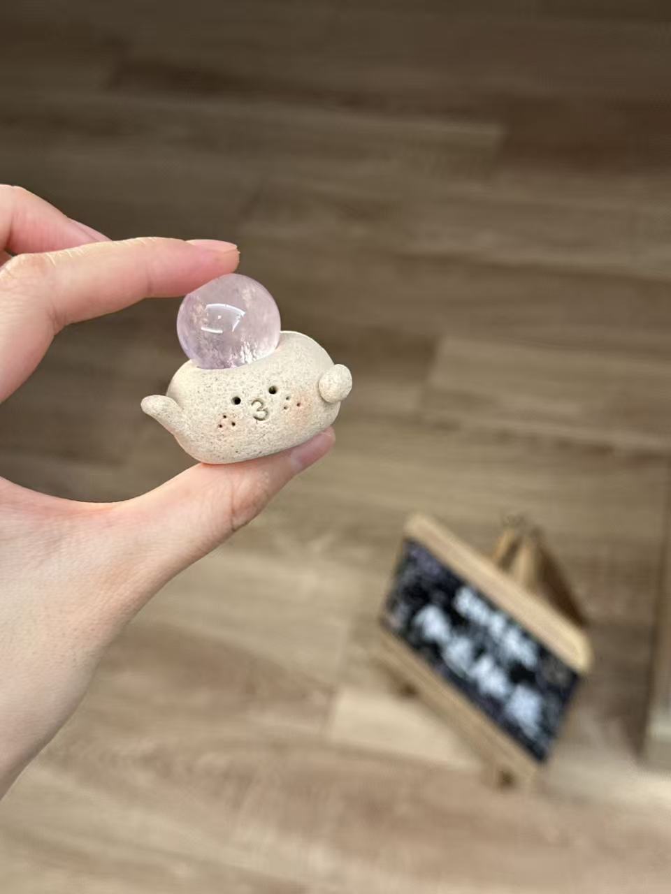 水晶小豆丁可爱紫水球球