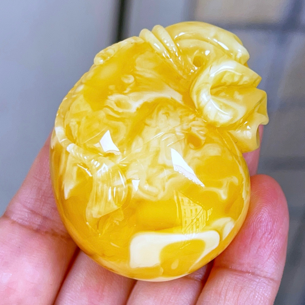 焦皮料橘白妖花钱袋