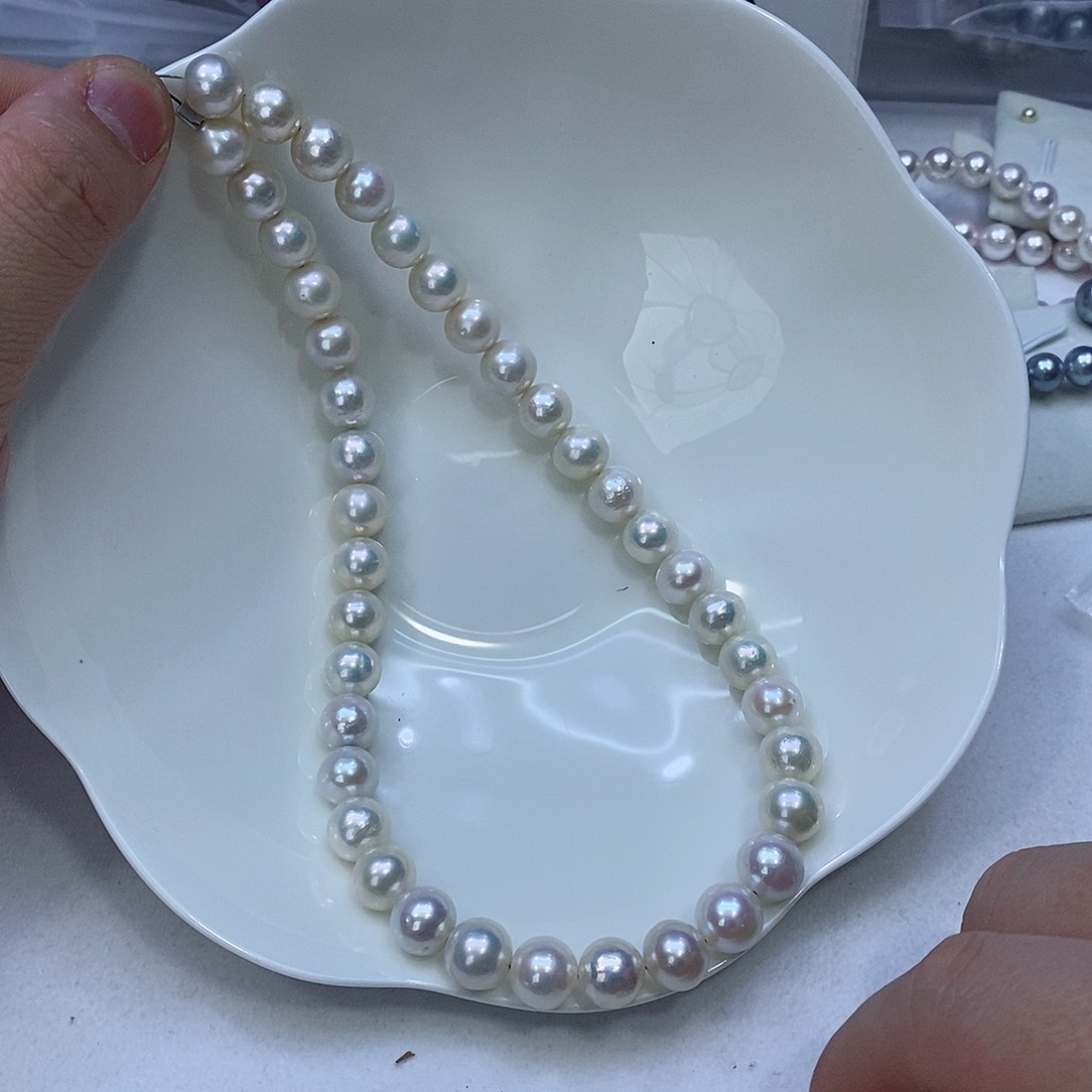 淡水珍珠颈饰银S925镶嵌