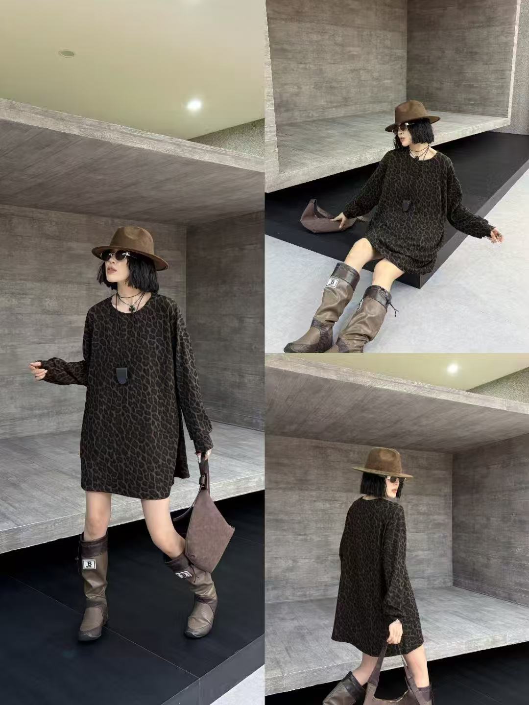 袖宽松休闲针织中长款设计师百搭休闲风非图片款