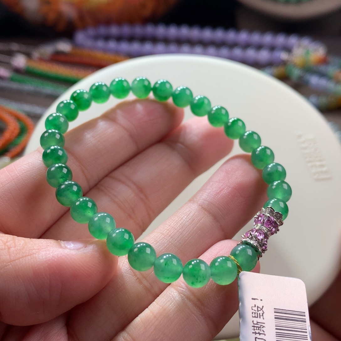 未镶嵌翡翠手链卡5.9