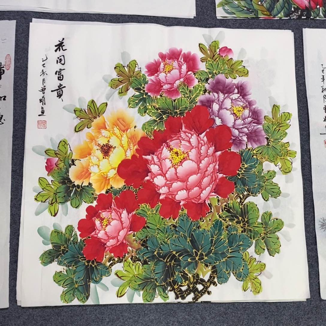 国画尺寸68✖️68精品斗方手绘画