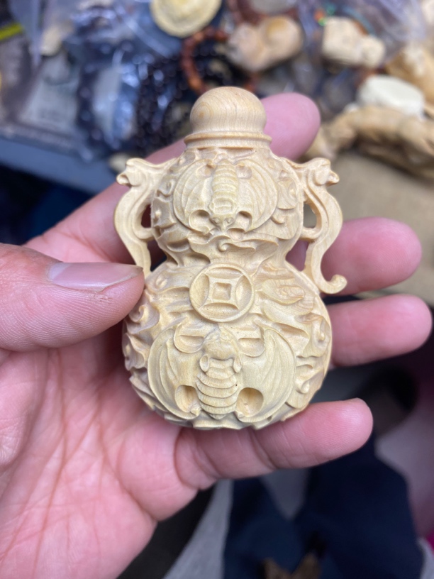 微瑕疵低价卖：小叶黄杨木：葫芦（福禄），原价50，现在30处理