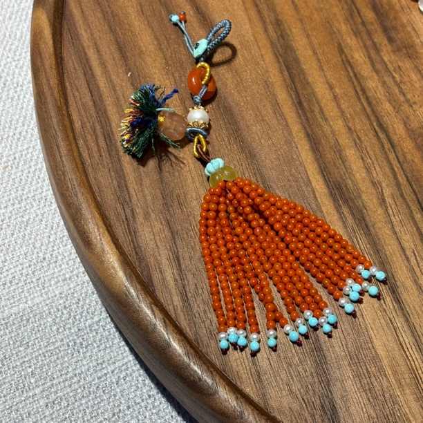 X-423 中国风新年红流苏挂件