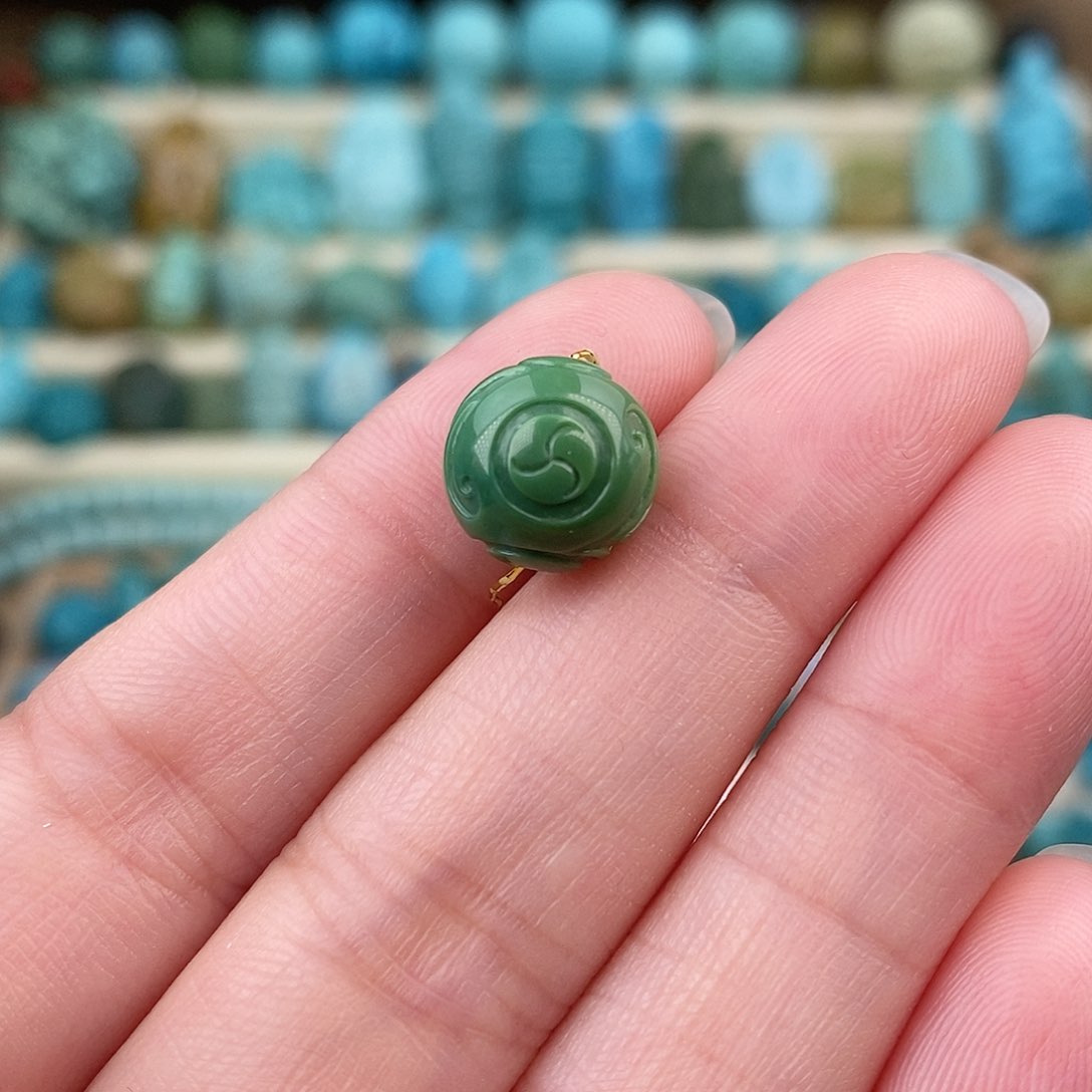 未镶嵌绿松石珠宝奇石10.5