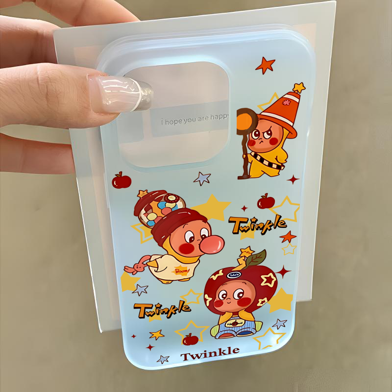 夏天多巴胺卡通星星小人适用iphone16手机壳13苹果15pro可爱14/12