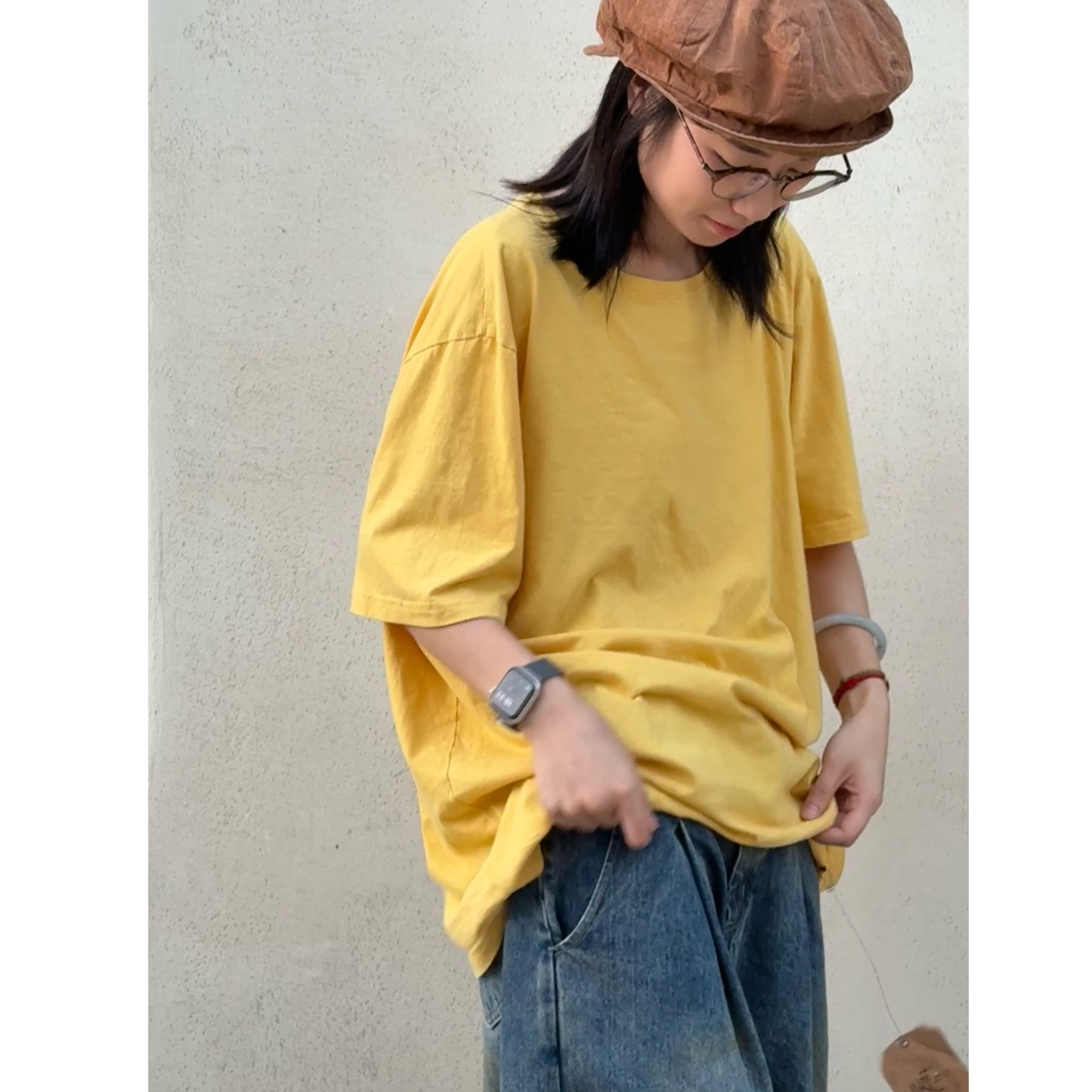 左岸迷香·贞琦坊【insT恤韩版】款号：纯棉休闲夏季宽松纯色54627