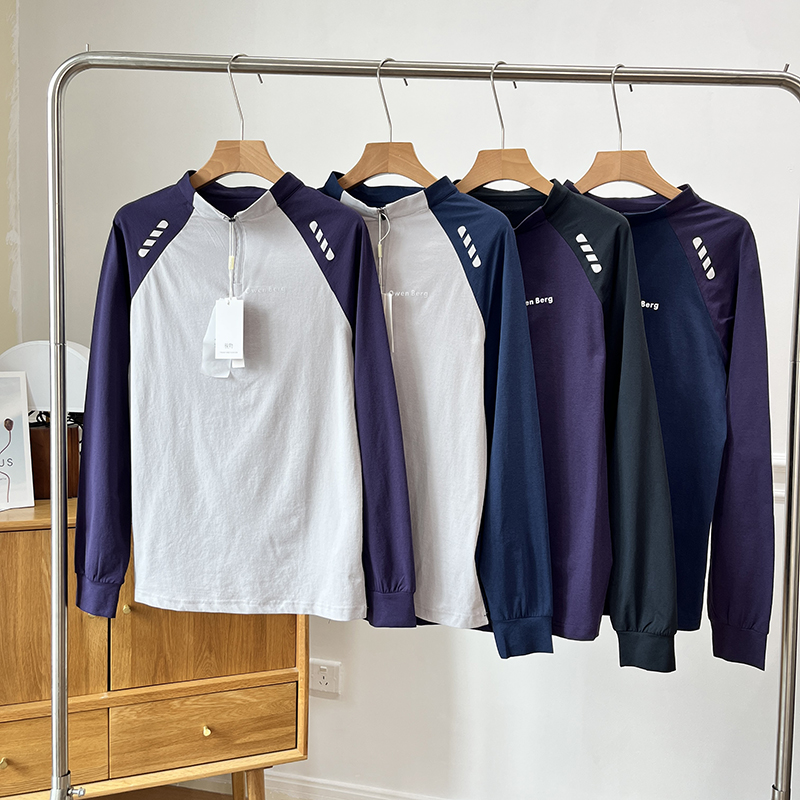 户外运动款男女情侣防水透气健身速干长袖T恤8538