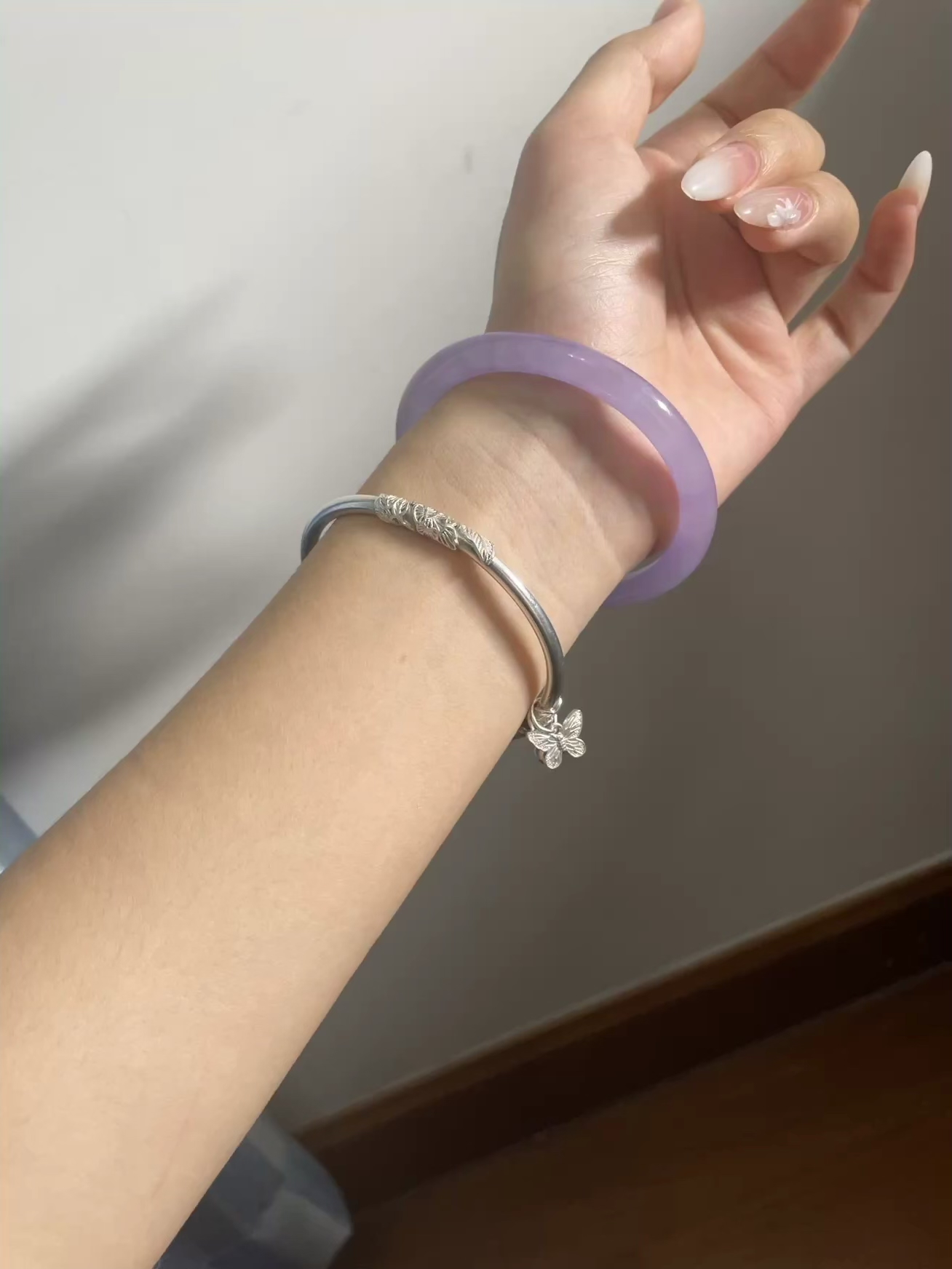 非金属仿珍珠手镯 手镯圈口参考链接勿拍！！