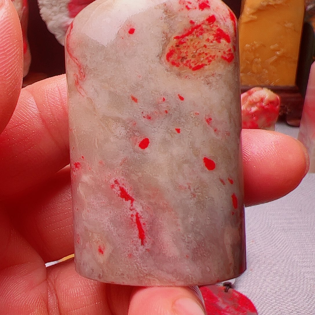 鸡血石冯*爷昌化鸡血石扁章