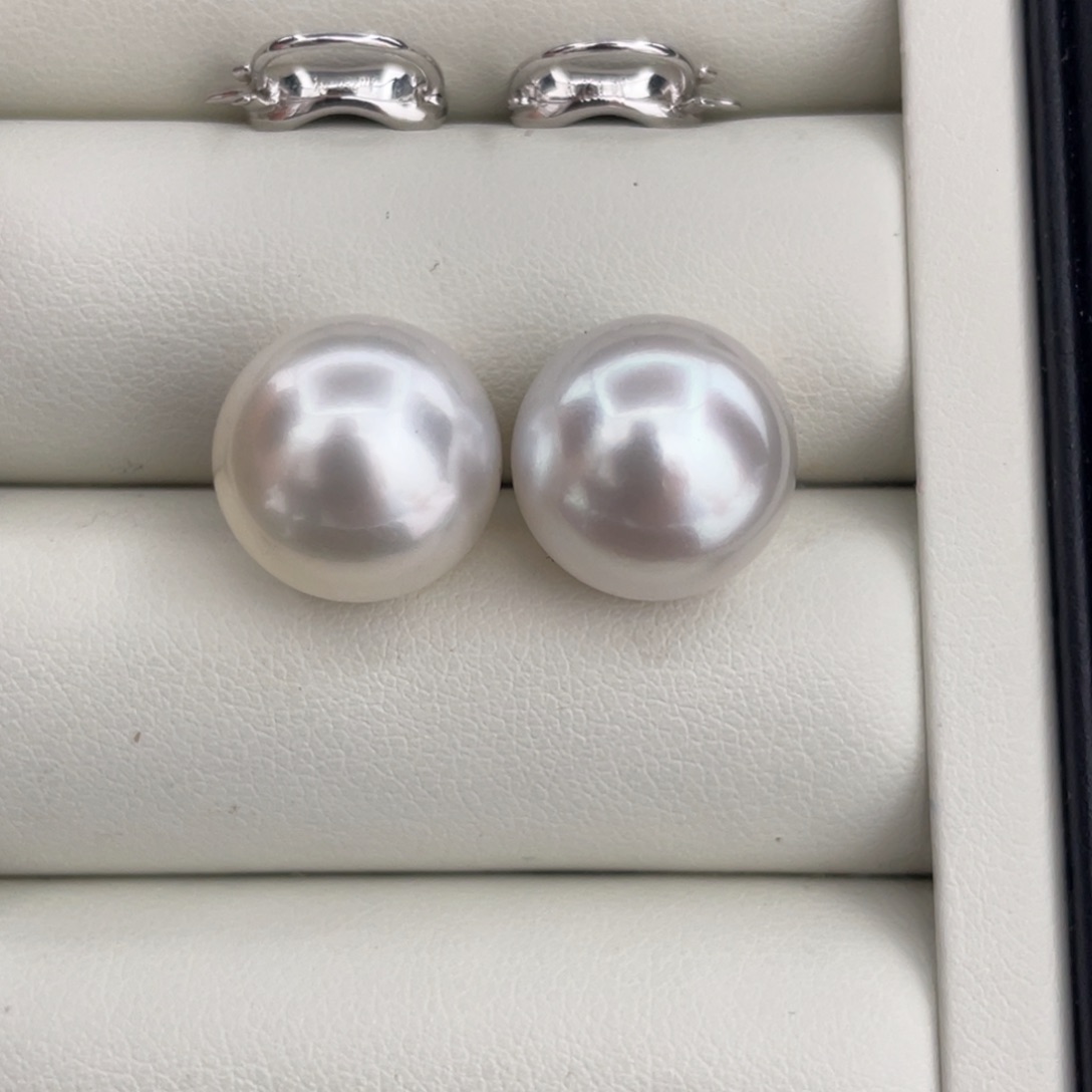 定制海水珍珠18K金镶嵌裸珠配件补差价