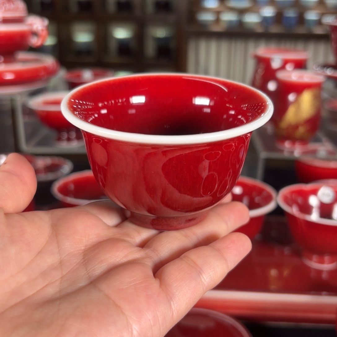 摆件景德镇高温原矿杯