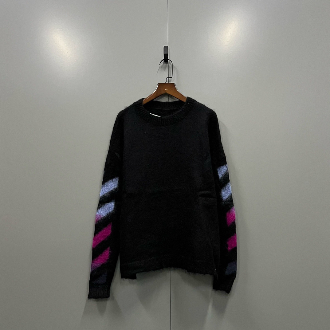 95新 OFF-WHITE jp905 007271 渐变马海毛毛衣 XXS码/98新