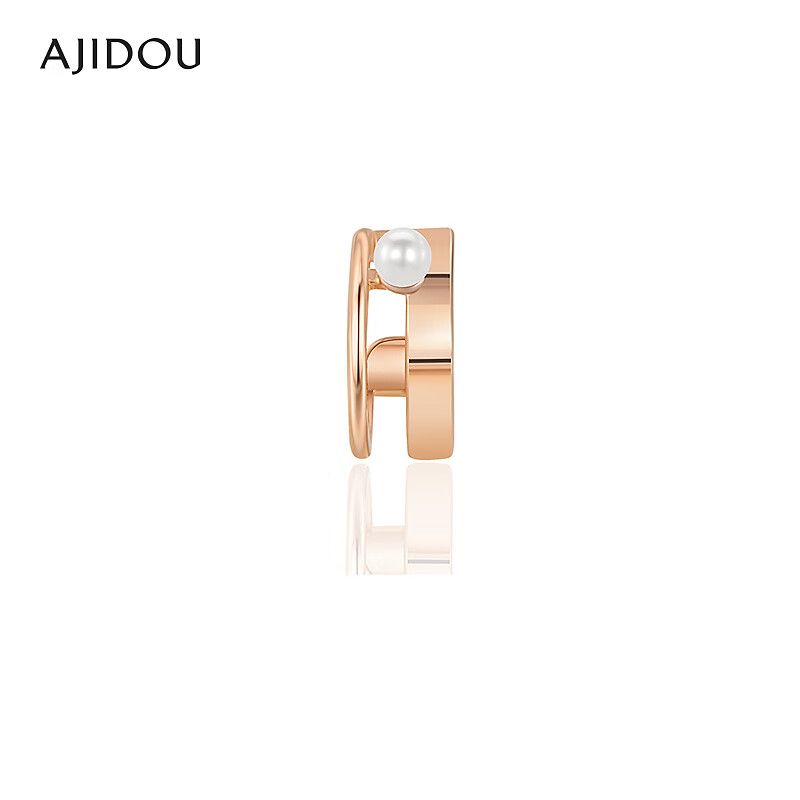 不锈钢耳饰 AJIDOU阿吉豆耳饰女款时尚玫瑰金耳钉耳圈复古气质耳