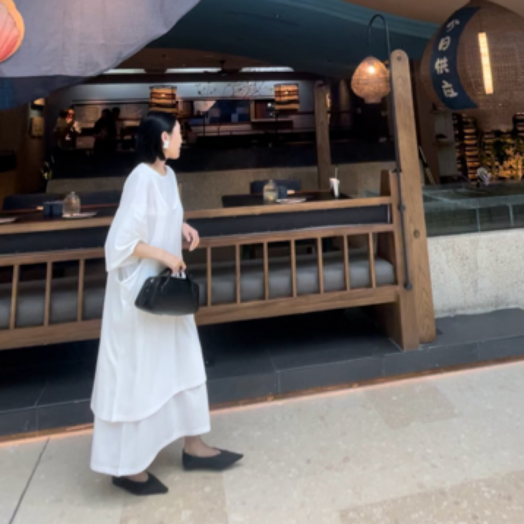 灵活两件套阔版设计连衣裙