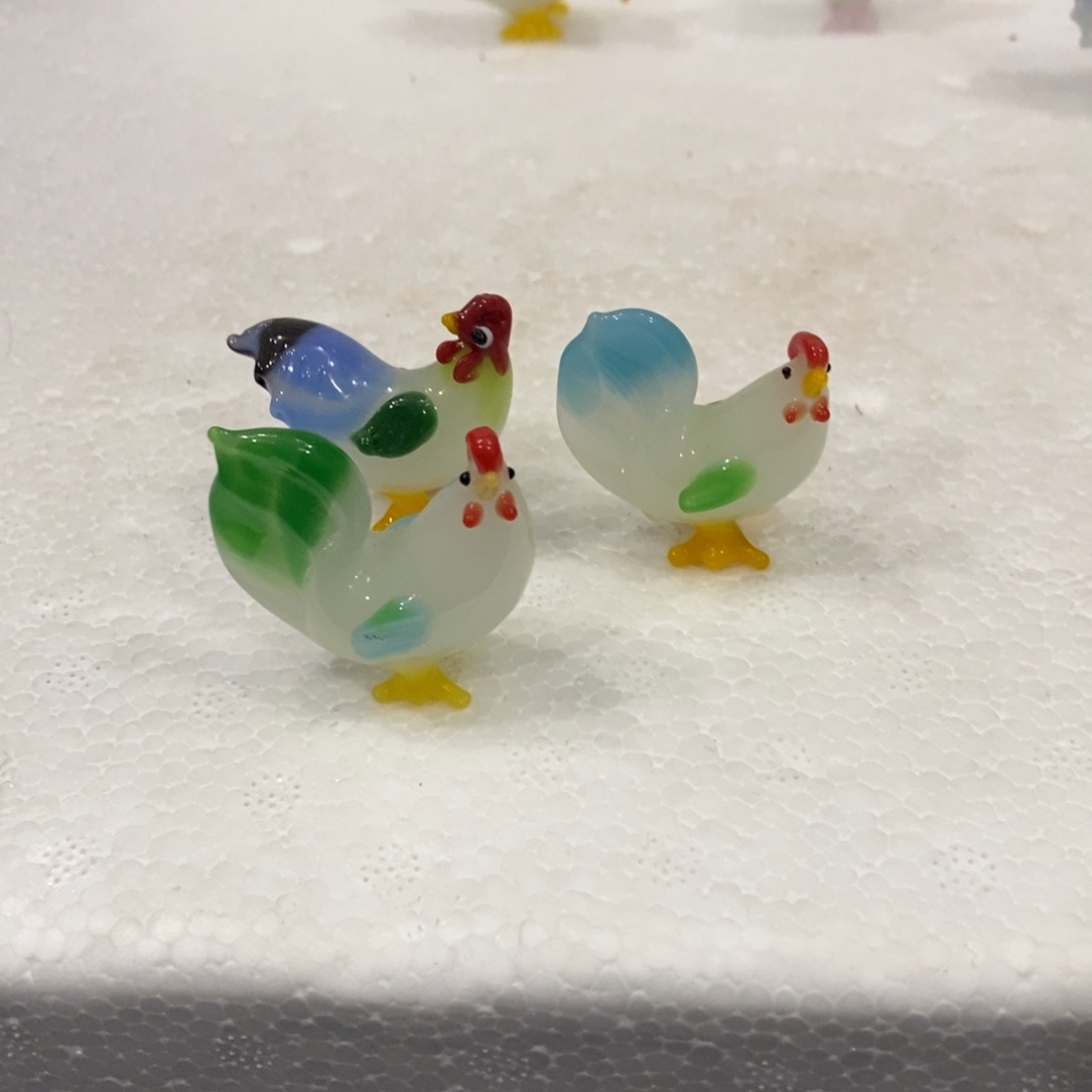 水***芝琉璃小公鸡3个   