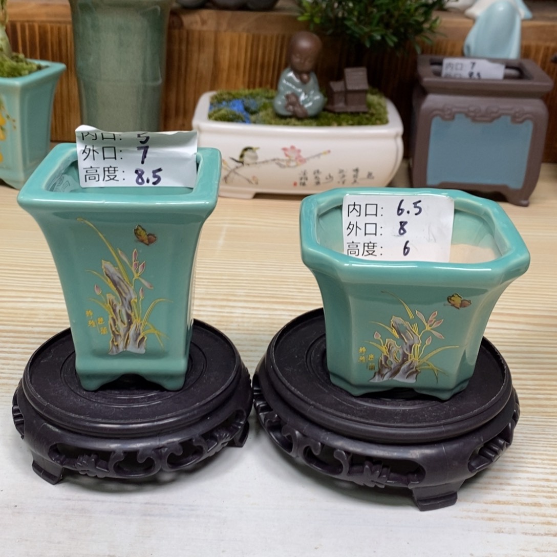 紫砂陶瓷花盆浮力