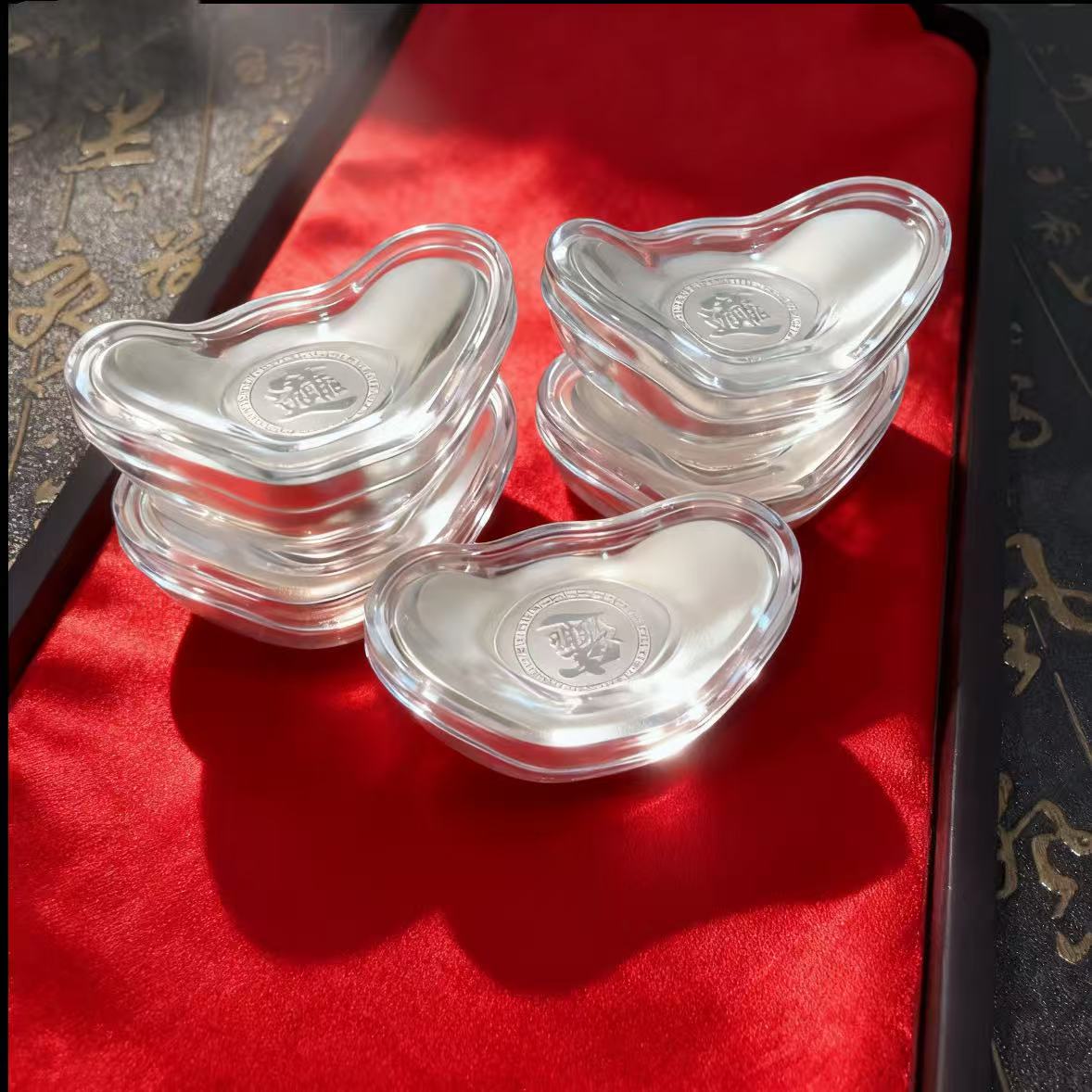 足银银制品 足银9999 银元宝【10~30克】实心银官锭银摆件收藏送礼