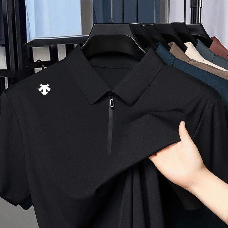 迪桑短袖夏季男士冰丝凉爽速干户外训练健身休闲运动短袖POIO衫