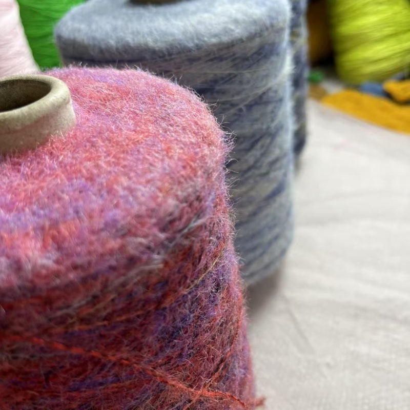 段然防毛水貂绒配线外套帽子柔软线diy编织披肩线