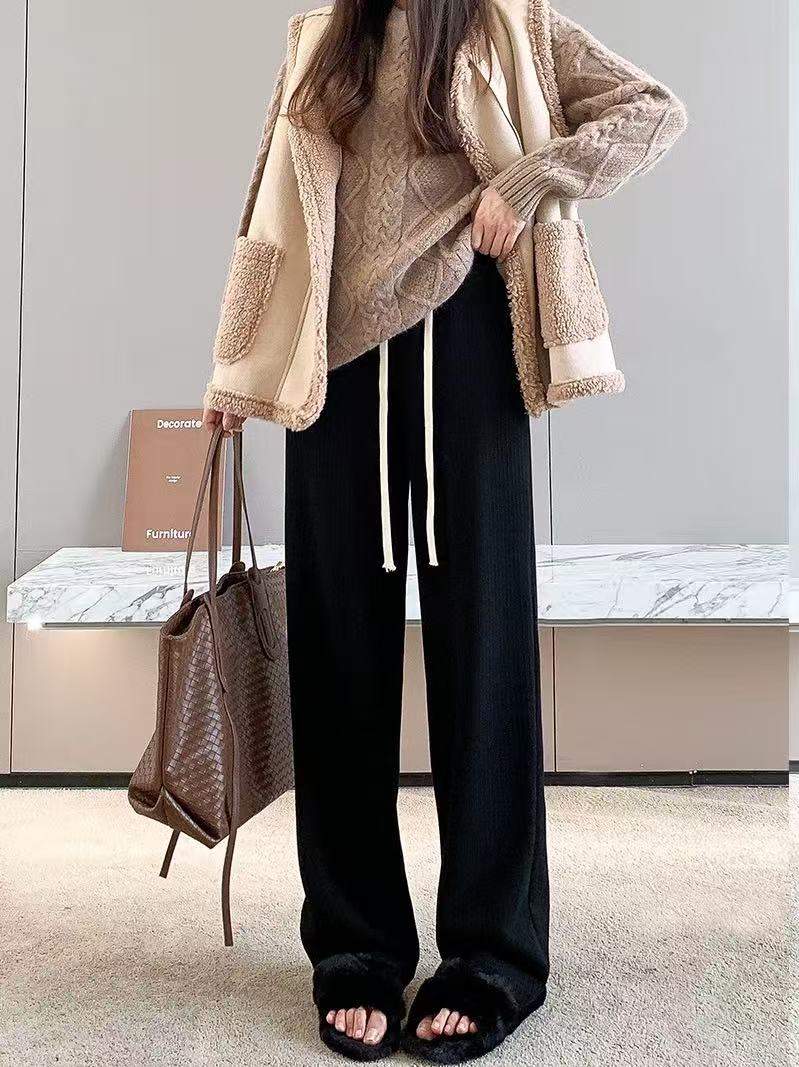 糯米小y绒阔腿裤01厂