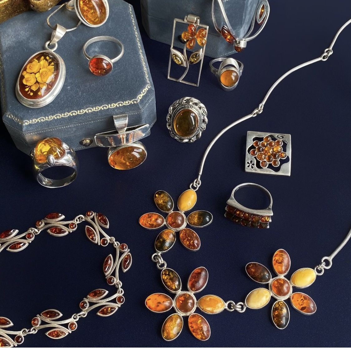 合金耳饰  中古vintage饰品 海外回流复古耳饰项链胸针气质时尚