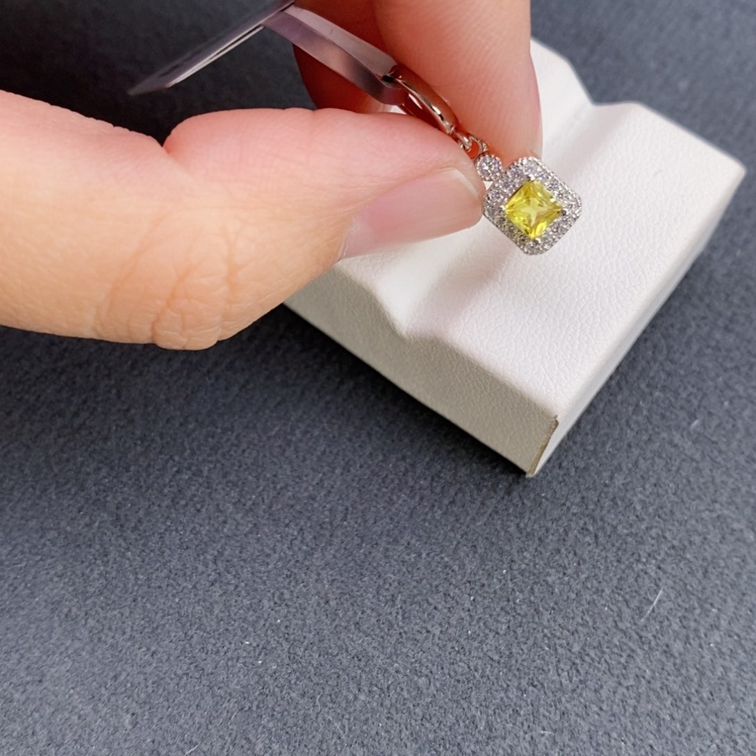 蓝宝石颈饰银S925镶嵌