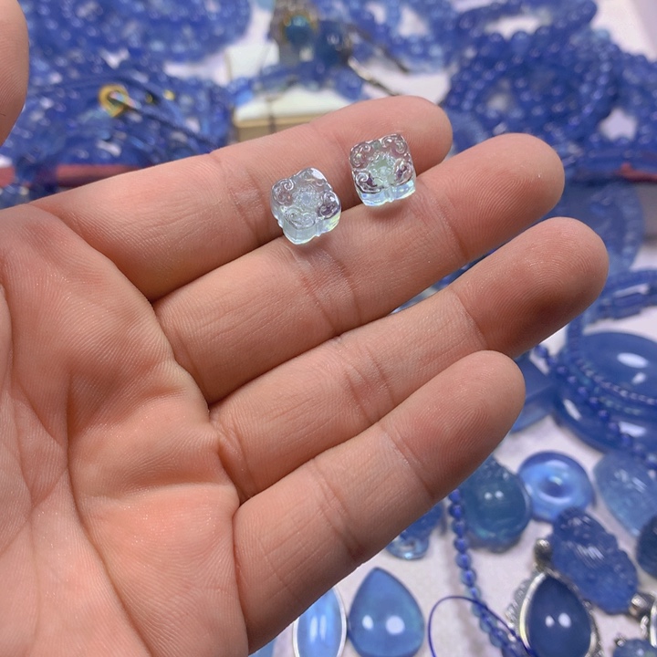 海蓝宝石颈饰未镶嵌r*.