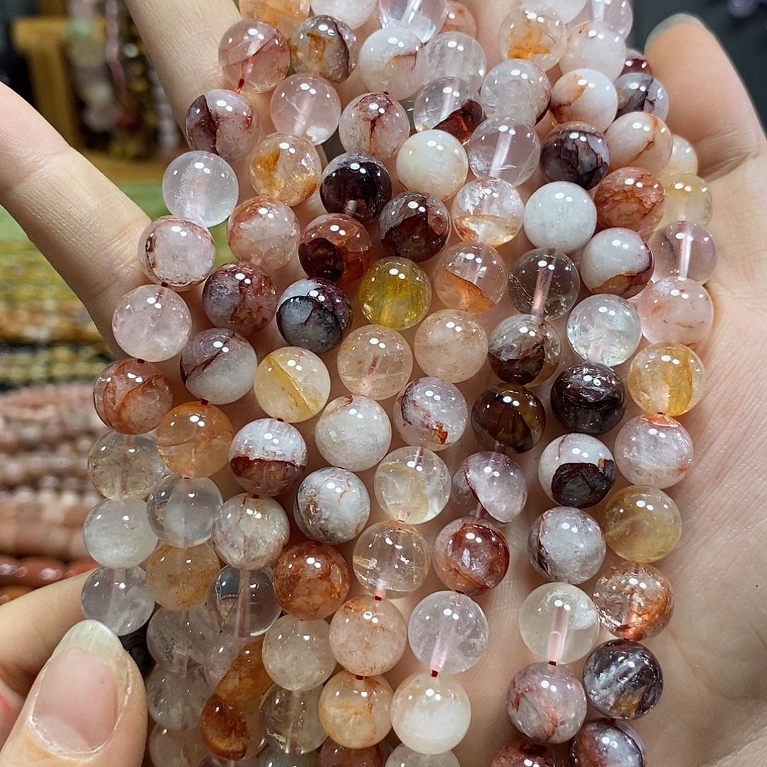 玛瑙/玉髓未镶嵌珠宝半成品胶花一条卡10mm