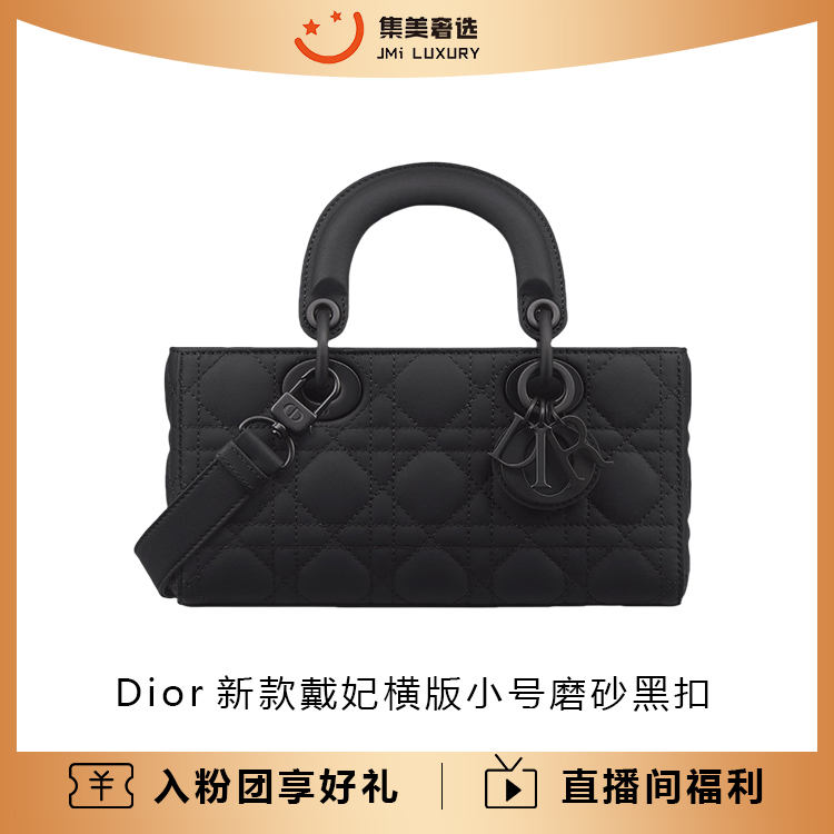 99新 DIOR/迪奥 Dior新款戴妃横版小号磨砂黑扣时尚百搭包/AM5086