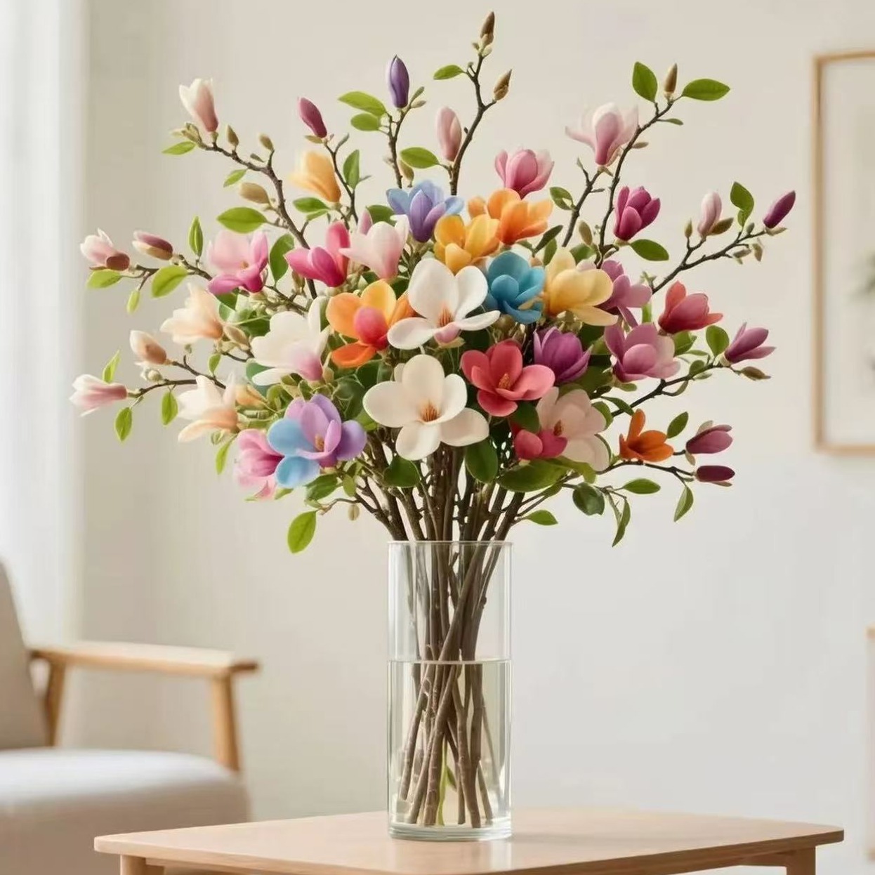 【四季开花】遇水成活的水培浓香玉兰鲜枝带花苞耐寒装饰花卉绿植