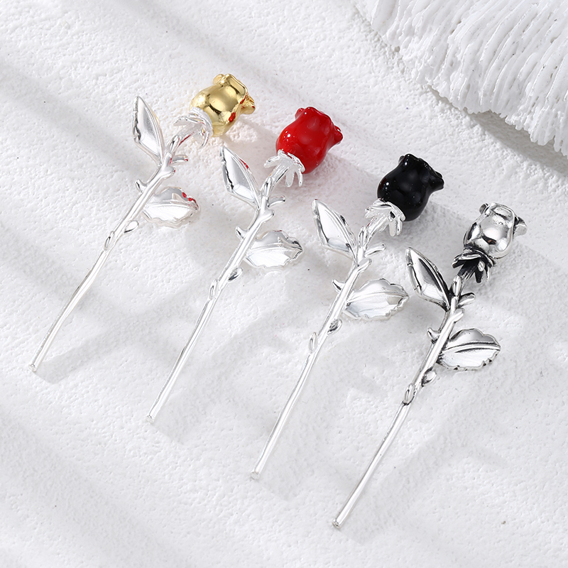 吊坠925银 复古百搭 玫瑰吊坠 多用小挂坠 流行首饰挂饰 甜美饰品