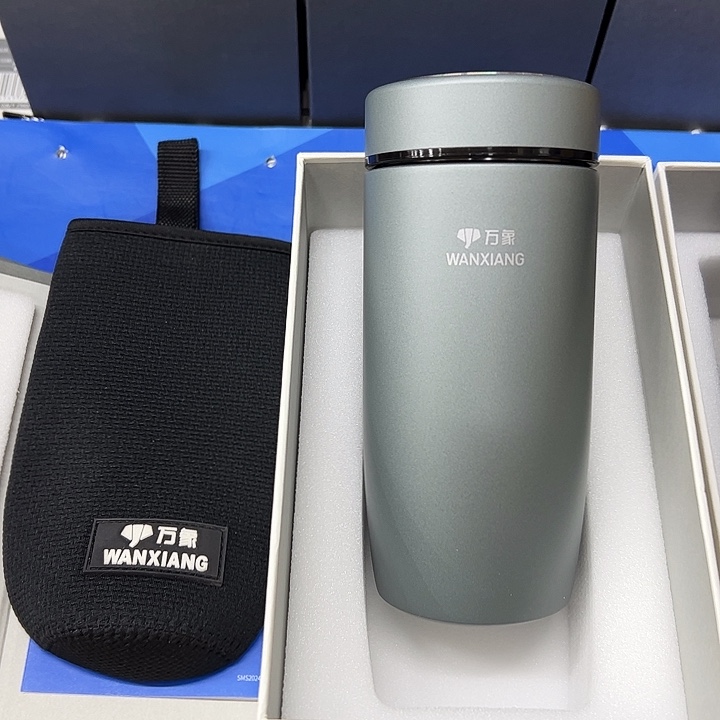 万象保温杯f96-460蓝杯套