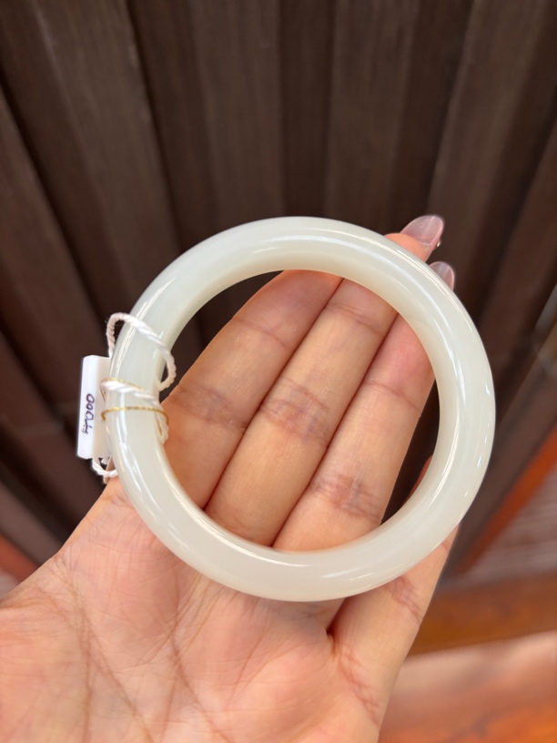 06052wt 和田玉青海料手镯52圈口