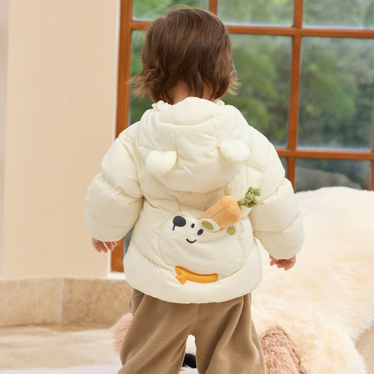 2024新款萌儿童造型羽绒服深秋冬季婴儿轻薄男童女童宝宝外套