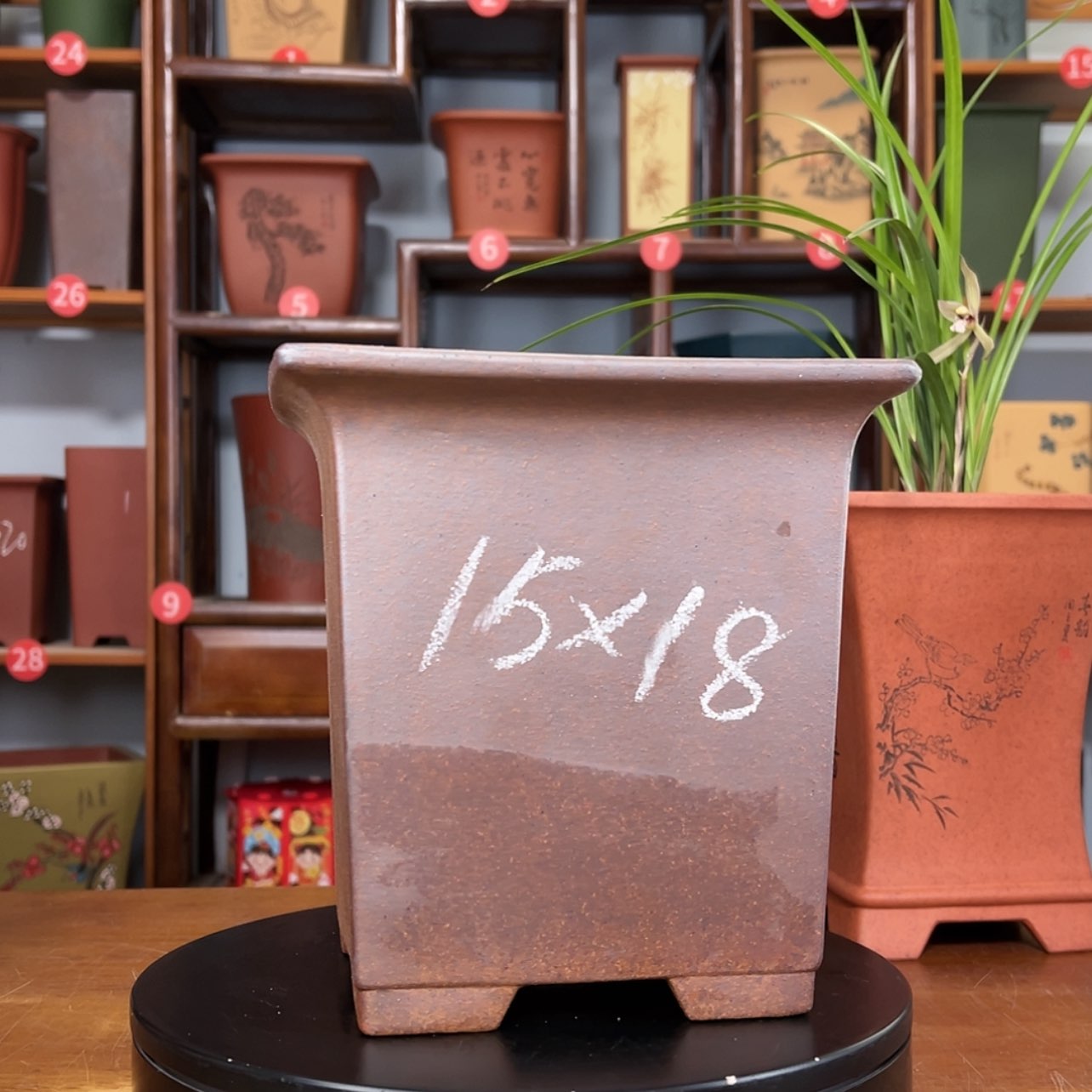 【闪购商品】紫砂花盆周之夏精品紫砂花盆