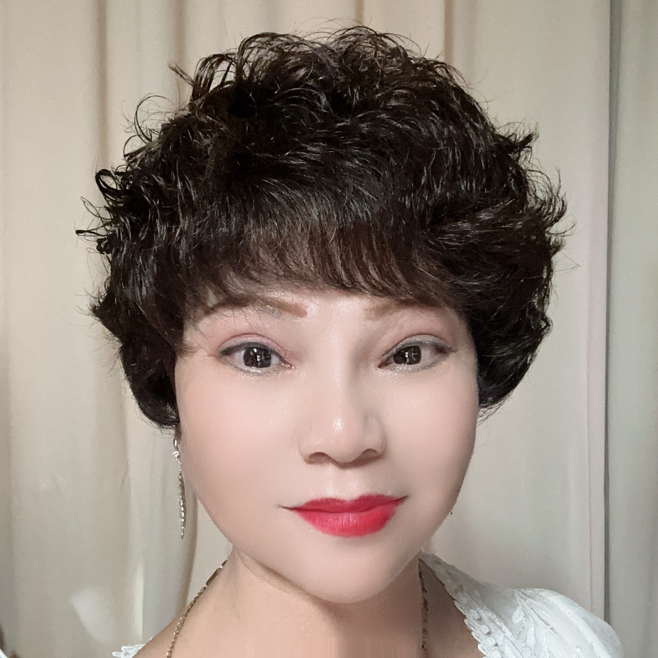 【19号】云鬓改全真人发手工钩织双递针短款重纹理假发