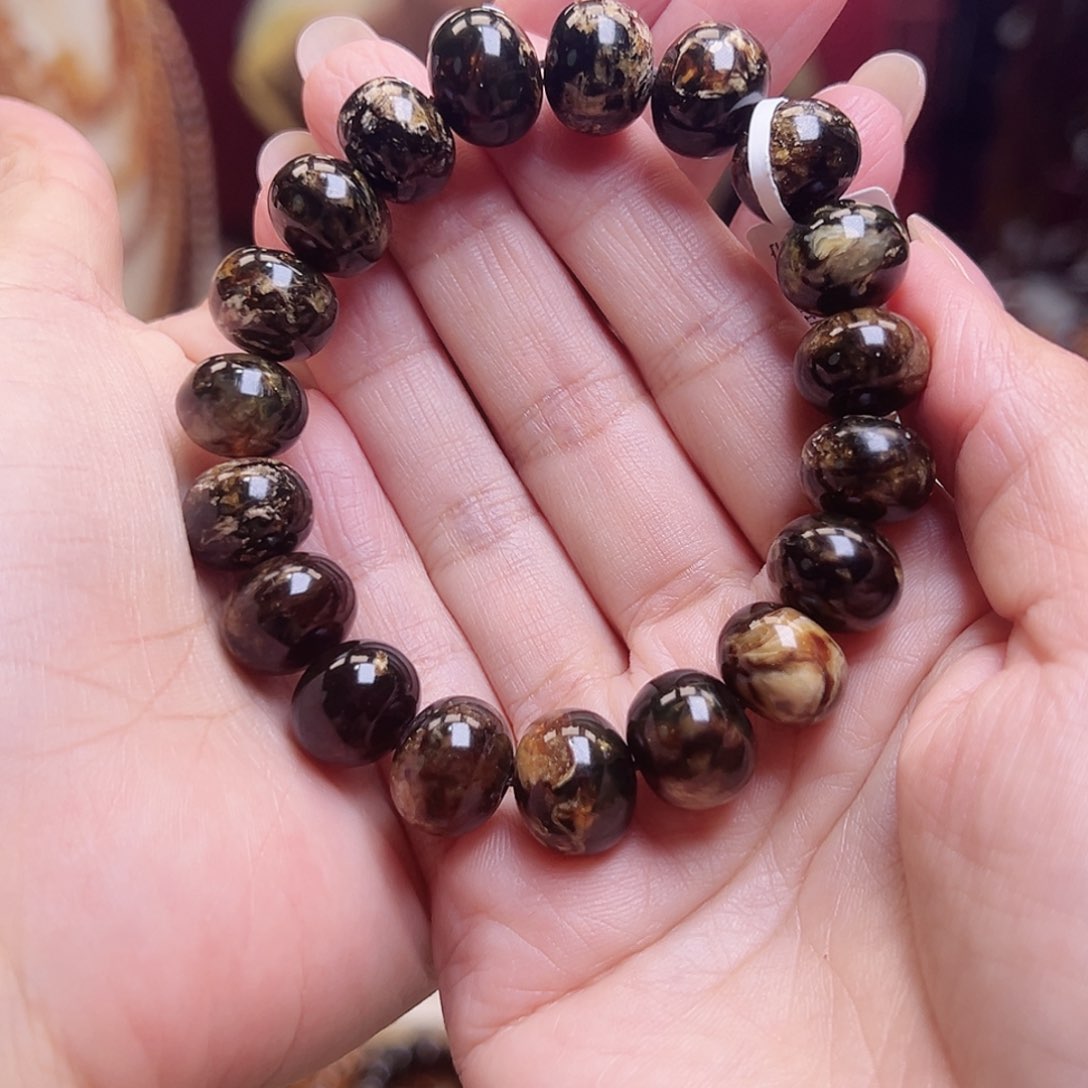 琥珀裸石未镶嵌@**@抚顺琥珀13黑花