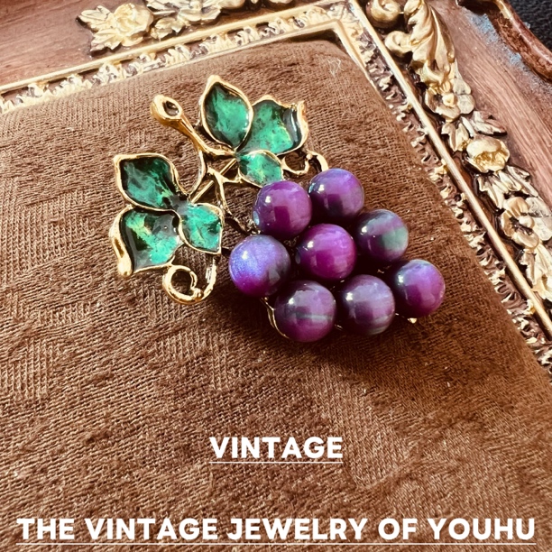 铜合金耳饰 【紫葡萄】307复古甜美葡萄造型耳钉