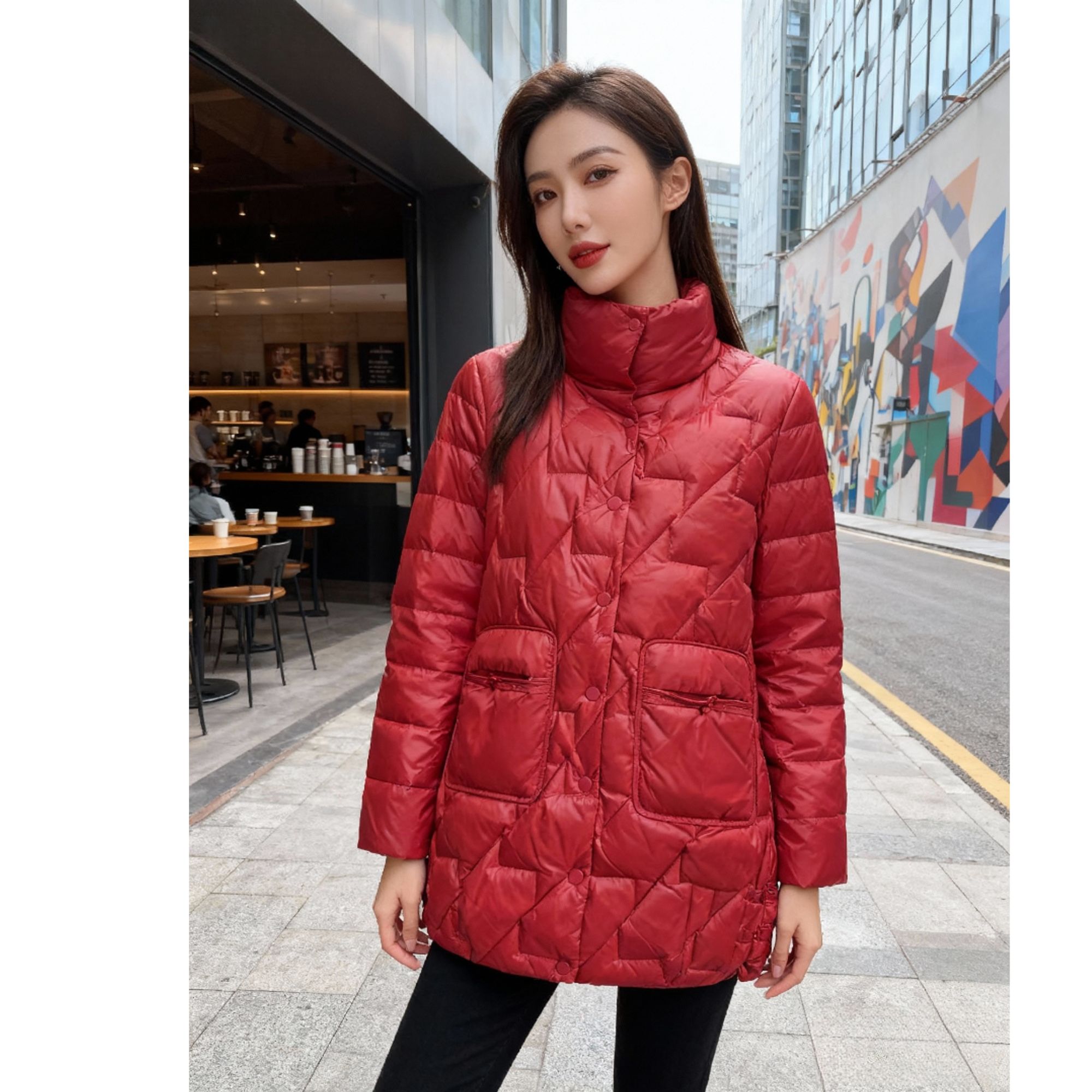 14057#时尚休闲百搭羽绒服外套【A4-3】