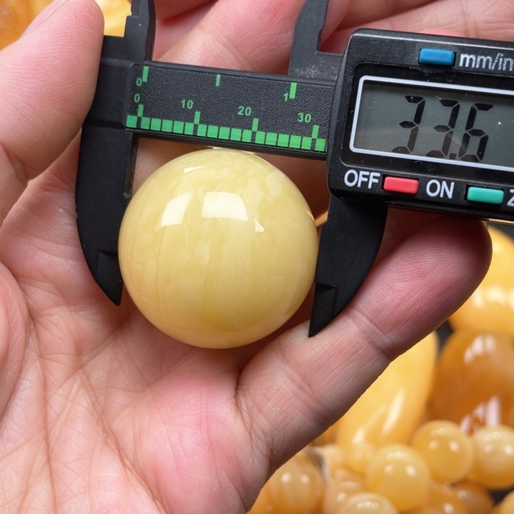 蜜蜡裸石未镶嵌蜜蜡转运珠