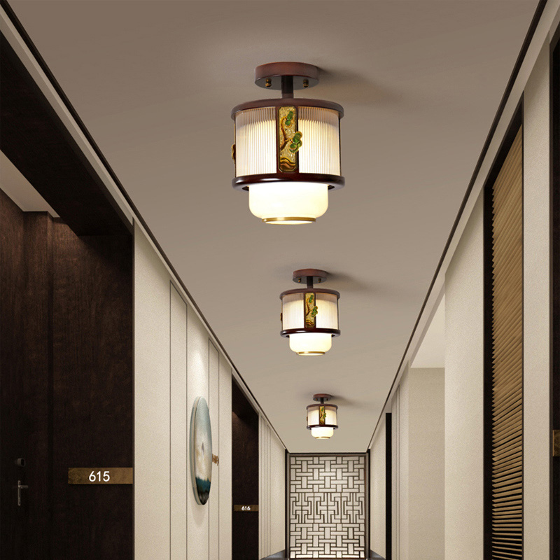 新中式2025小吊灯走廊灯玄关灯卧室床头灯中国风楼梯吊灯