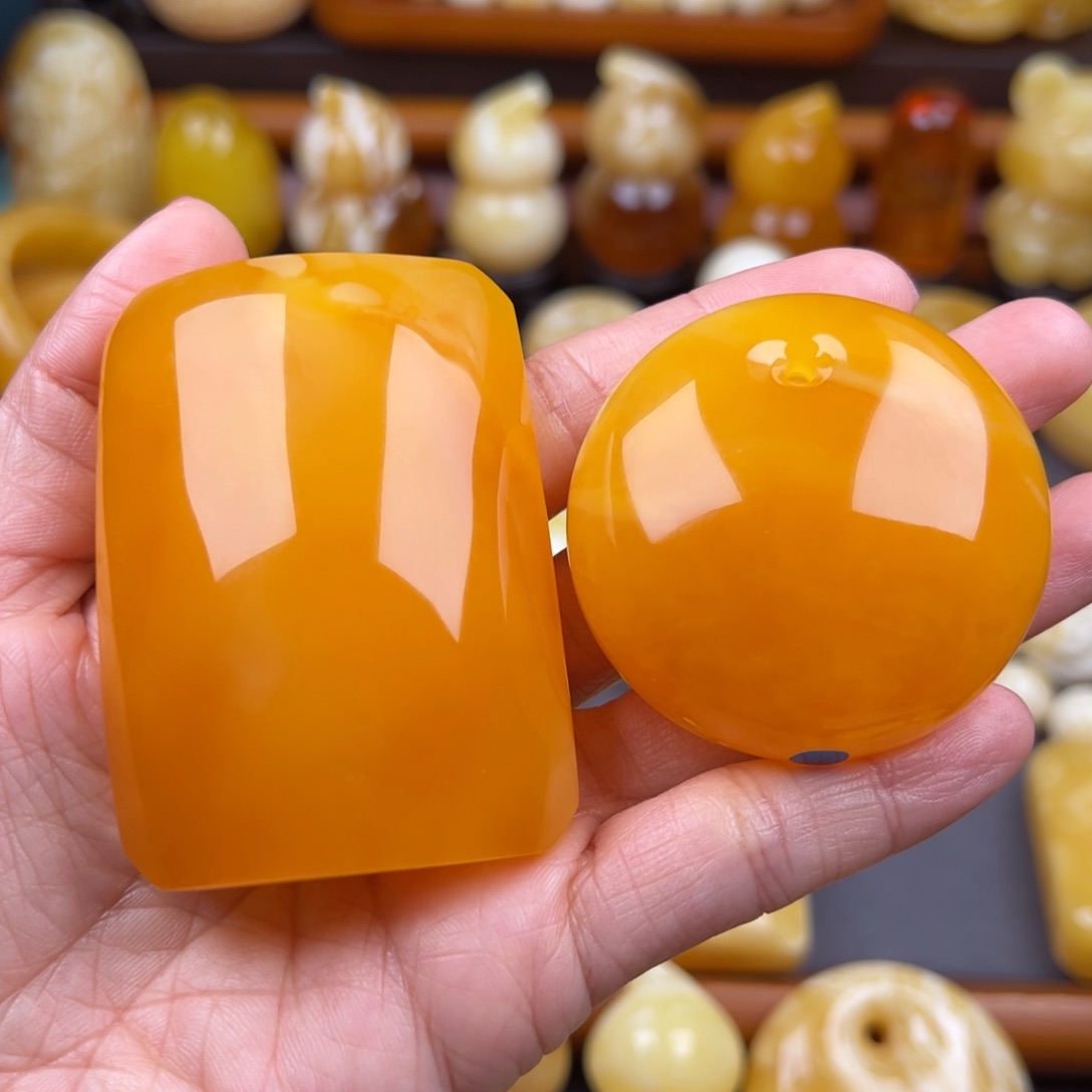 琥珀颈饰未镶嵌纯天然琥珀蜜蜡无优化