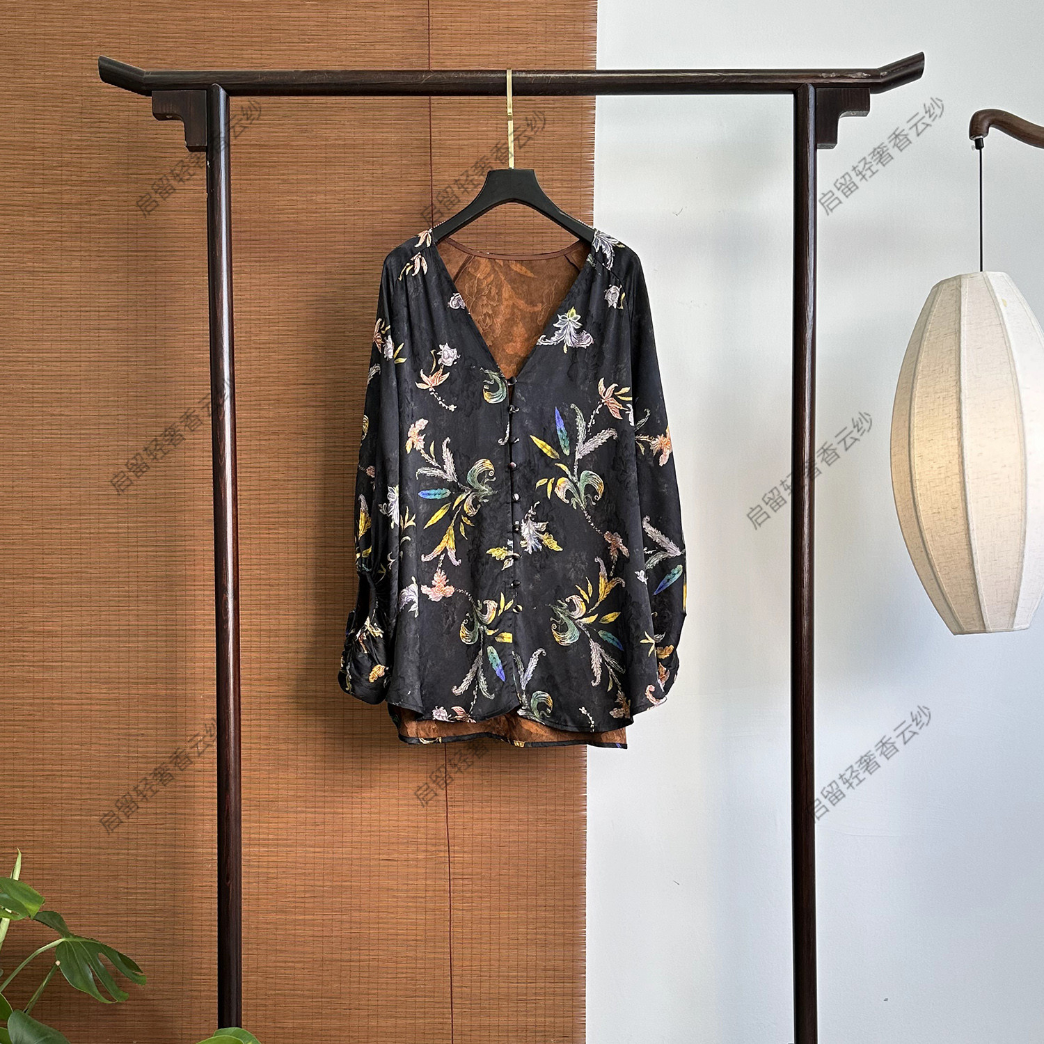 【252730】春意盎然 新中式40姆米 织花上衣