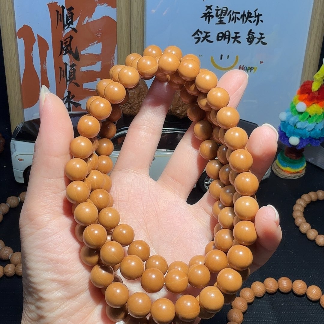 核桃原皮原色全品无瑕脖挂圆珠