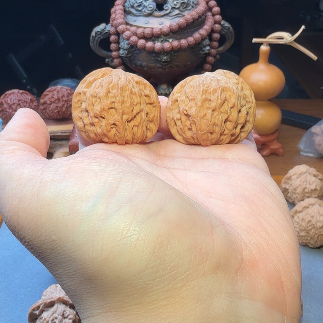 嘿***嘿把件文玩核桃39尺寸昌平磨盘