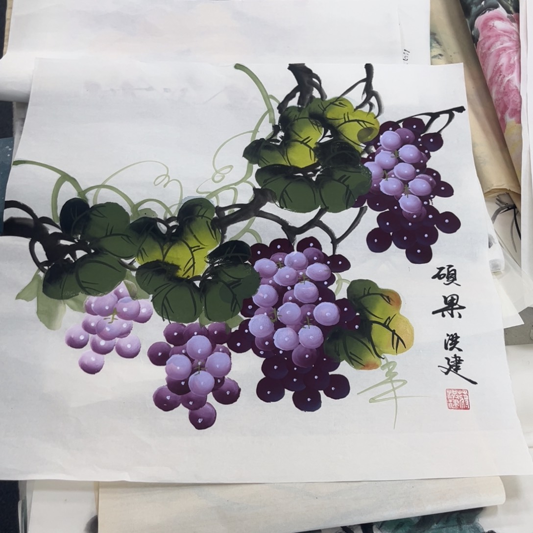 国画绘画作品多次参加